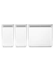Brabantia Set of 3 Light Grey Tasty + Stackable Canisters - Image 3 of 6