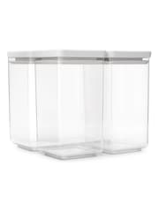 Brabantia Set of 3 Light Grey Tasty + Stackable Canisters - Image 4 of 6