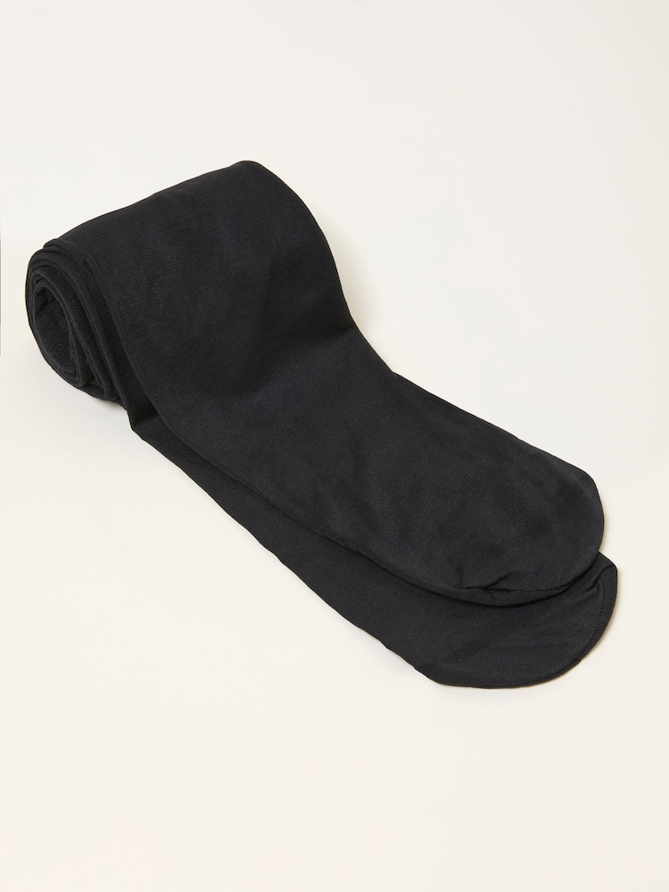 FatFace Black 80 Denier Plain Tights - Image 1 of 2 FatFace Black 80 Denier Plain Tights - Image 1 of 2