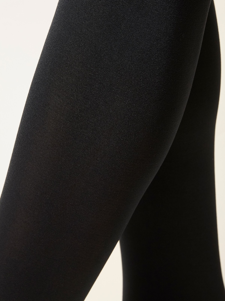 FatFace Black 80 Denier Plain Tights - Image 2 of 2 FatFace Black 80 Denier Plain Tights - Image 2 of 2