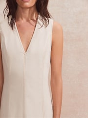 Ro&Zo Cream Denim V-Neck Maxi Dress - Image 6 of 7