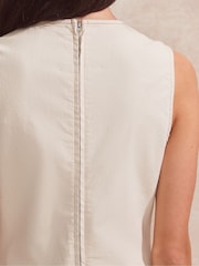 Ro&Zo Cream Denim V-Neck Maxi Dress - Image 7 of 7