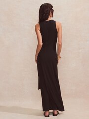 Ro&Zo Black Jersey Tie Front Dress - Image 4 of 4