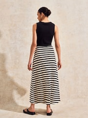 Ro&Zo Black Stripe Knit Midi Skirt - Image 5 of 5