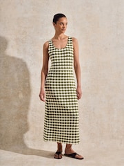 Ro&Zo Green Petite Stripe Knit Scoop Neck Dress - Image 1 of 3