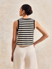 Ro&Zo Black Stripe Knit Shell Top - Image 5 of 7