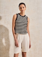 Ro&Zo Black Stripe Knit Shell Top - Image 6 of 7