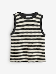 Ro&Zo Black Stripe Knit Shell Top - Image 7 of 7