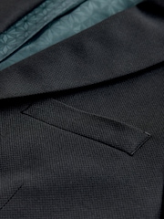 Black Tailored Fit Textured Suit Jacket - Image 11 of 11