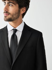 Black Tailored Fit Textured Suit Jacket - Image 4 of 10