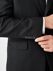 Black Tailored Fit Textured Suit Jacket - Image 5 of 10