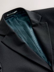 Black Tailored Fit Textured Suit Jacket - Image 8 of 10