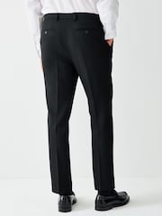 Black Tailored Fit Textured Suit Trousers - Image 3 of 10