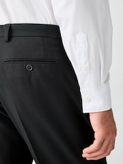 Black Tailored Fit Textured Suit Trousers - Image 5 of 10