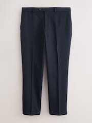 Navy Blue Tailored Fit Textured Suit Trousers - Image 6 of 10