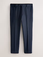 Navy Blue Skinny Fit Textured Suit Trousers - Image 6 of 10