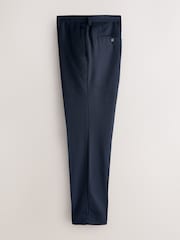 Navy Blue Skinny Fit Textured Suit Trousers - Image 7 of 10