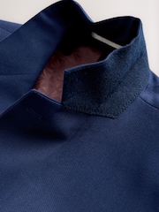 Bright Blue Skinny Fit Textured Suit Jacket - Image 10 of 11