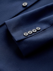 Bright Blue Skinny Fit Textured Suit Jacket - Image 11 of 11