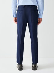 Bright Blue Skinny Fit Textured Suit Trousers - Image 3 of 5
