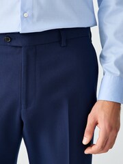 Bright Blue Skinny Fit Textured Suit Trousers - Image 4 of 5