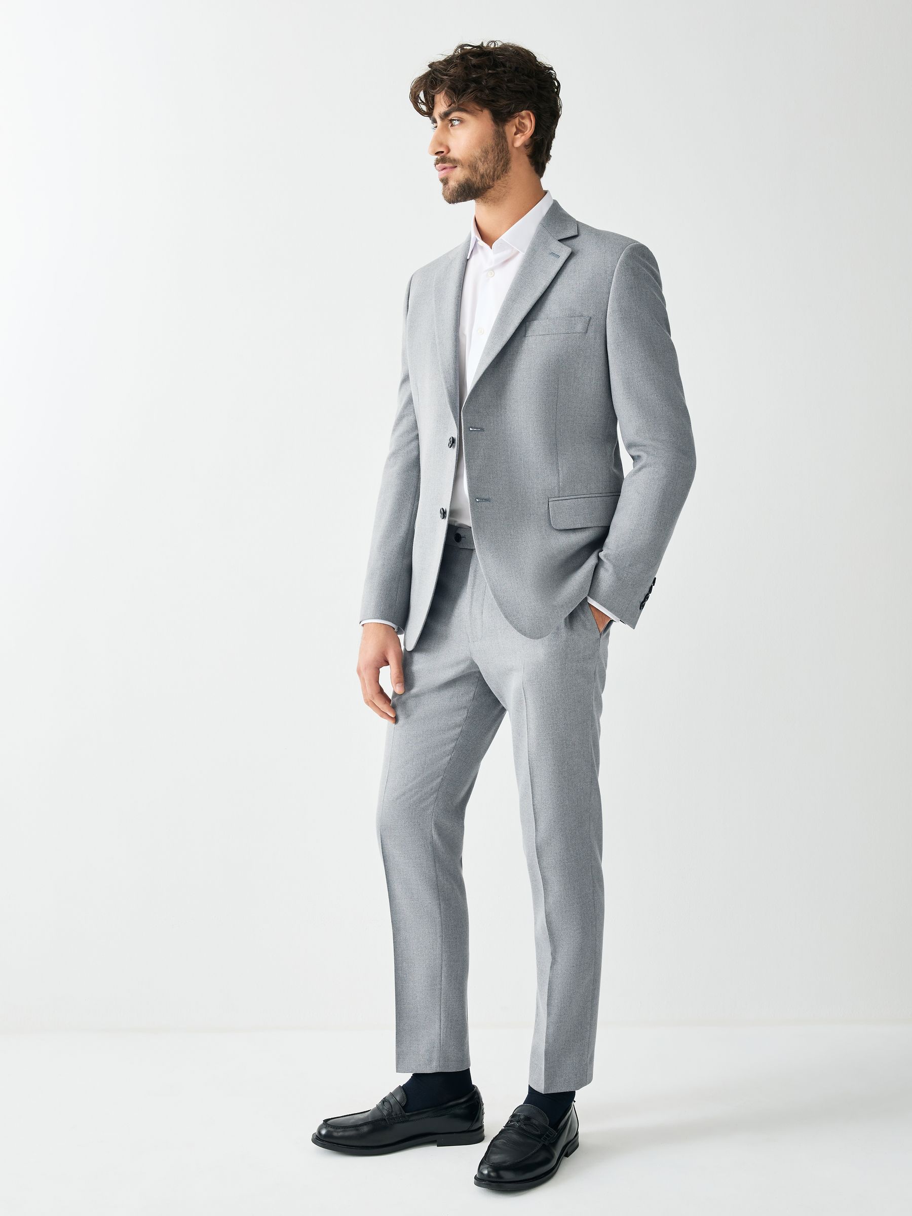 Buy Grey Skinny Fit Textured Suit Jacket from Next USA