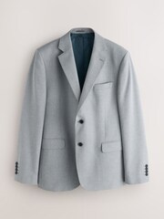 Grey Skinny Fit Textured Suit Jacket - Image 6 of 9