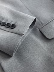 Grey Skinny Fit Textured Suit Jacket - Image 7 of 9