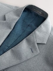 Grey Skinny Fit Textured Suit Jacket - Image 8 of 9