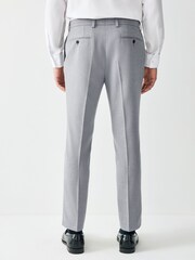 Grey Skinny Fit Textured Suit Trousers - Image 3 of 10