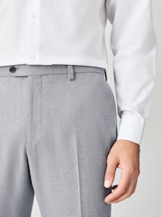 Grey Skinny Fit Textured Suit Trousers - Image 4 of 10