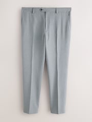 Grey Skinny Fit Textured Suit Trousers - Image 6 of 10
