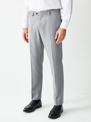 Grey Tailored Fit Textured Suit Trousers - Image 1 of 11