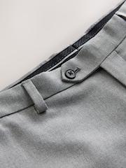 Grey Tailored Fit Textured Suit Trousers - Image 10 of 11