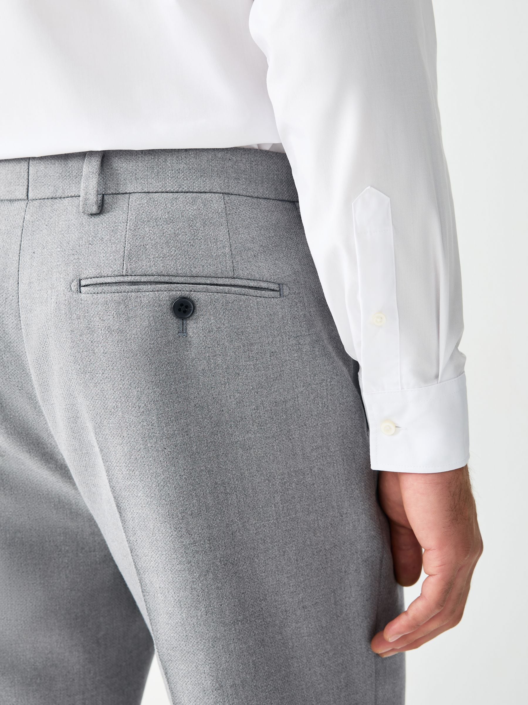Buy Grey Tailored Fit Textured Suit Trousers from Next USA