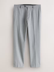 Grey Tailored Fit Textured Suit Trousers - Image 7 of 11