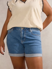 Live Unlimited Blue Curve Denim Shorts - Image 2 of 3