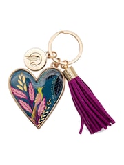 Sara Miller Savannah Navy Glasses Case Heart Shaped Metal Keyring - Image 4 of 6