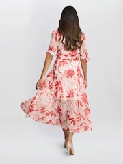 Gina Bacconi Red Adrienne Shirt Dress - Image 2 of 6