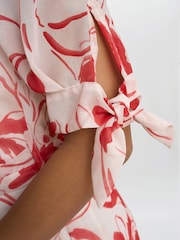 Gina Bacconi Red Adrienne Shirt Dress - Image 4 of 6