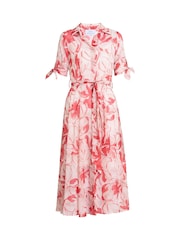 Gina Bacconi Red Adrienne Shirt Dress - Image 6 of 6