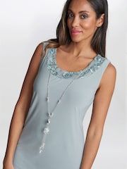 Gina Bacconi Green Beverley Soutache Dress And Jacket With Necklace - Image 5 of 6