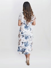 Gina Bacconi Jocelyn Tier White Dress - Image 2 of 5