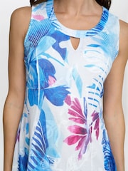 Gina Bacconi Blue Camila Floral Print Dress - Image 4 of 5