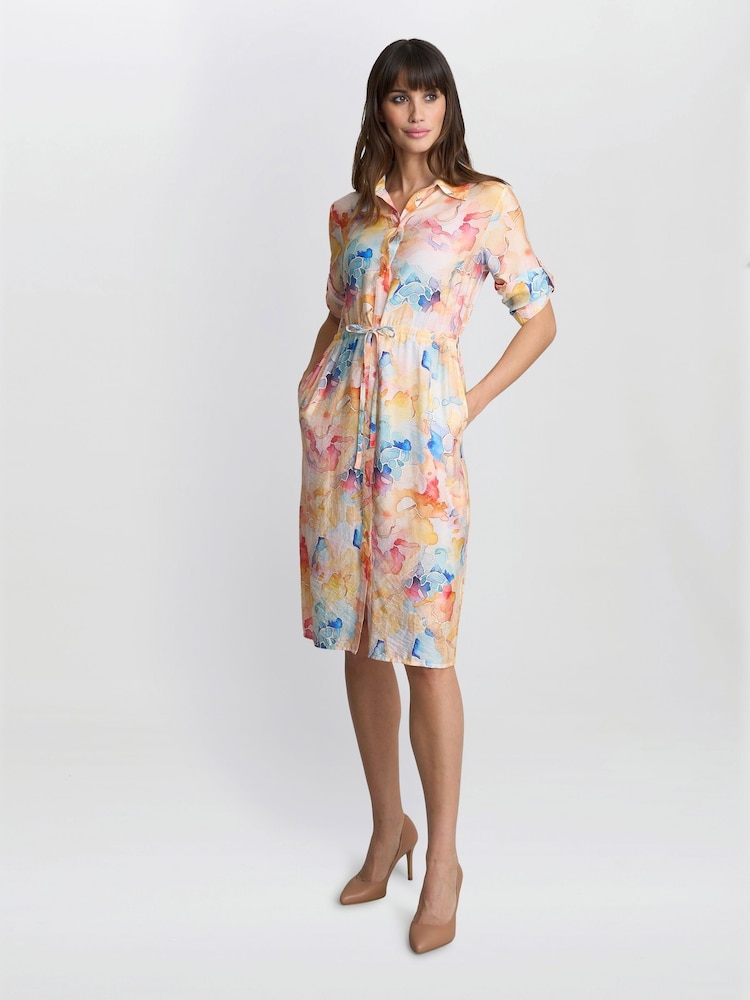 Gina Bacconi Orange Aubree Shirt Dress - Imagen 2 de 6 Gina Bacconi Orange Aubree Shirt Dress - Imagen 2 de 6