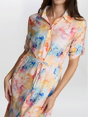 Gina Bacconi Orange Aubree Shirt Dress - Bild 3 von 6