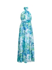 Gina Bacconi Blue Pam Halterneck Dress - Image 5 of 5