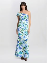 Gina Bacconi Blue Josie Printed Maxi Dress - Image 1 of 7