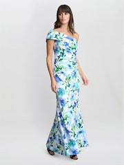 Gina Bacconi Blue Josie Printed Maxi Dress - Image 3 of 7