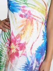 Gina Bacconi Eliza Sleevelss Asymmetric White Hem Dress - Image 2 of 5